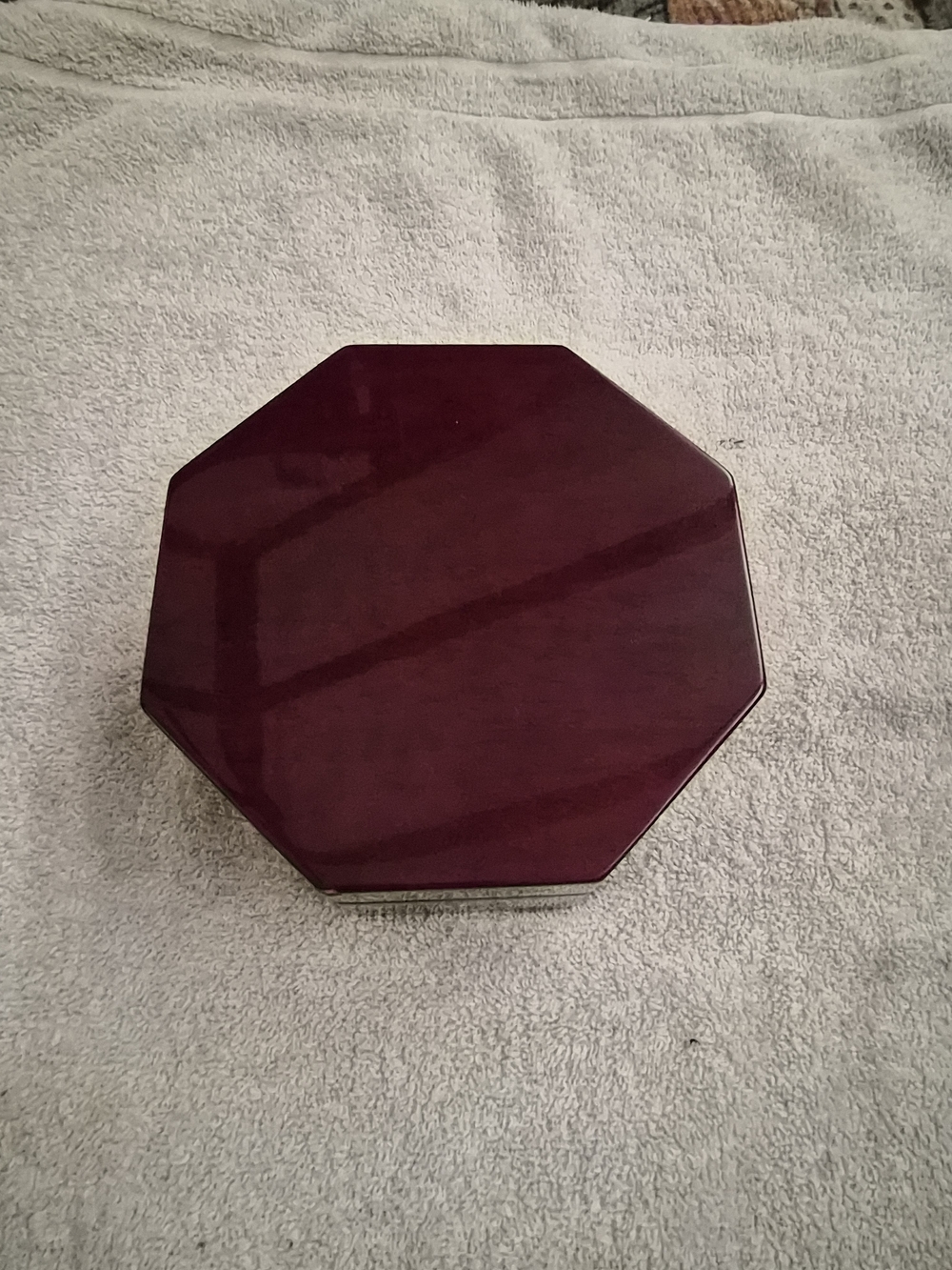 Constantine Octagon Jewelry Box Velvet Organizer Burgundy Storage